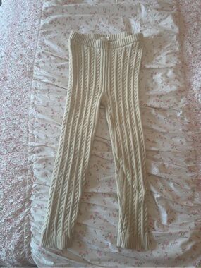 Wild Wawa Cream Cable Knit Girls 5-6Y Leggings